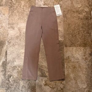 NWT lululemon Stylish Taupe High-Waisted Zip-Leg Pants 25” | Sz 0